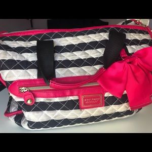 BETSEY JOHNSON Striped Weekender Duffle Bag